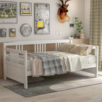 Lit de repos simple en bois massif avec espace de rangement