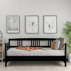 Lit de repos simple en bois massif avec espace de rangement