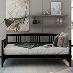 Lit de repos simple en bois massif avec espace de rangement