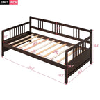 Lit de repos simple en bois massif avec espace de rangement