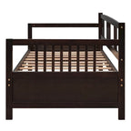 Lit de repos simple en bois massif avec espace de rangement