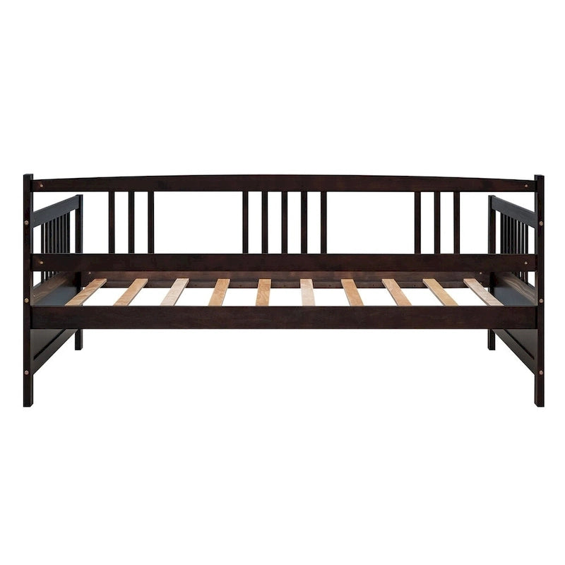 Lit de repos simple en bois massif avec espace de rangement