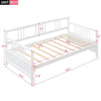 Lit de repos simple en bois massif avec espace de rangement