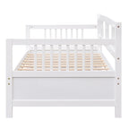 Lit de repos simple en bois massif avec espace de rangement