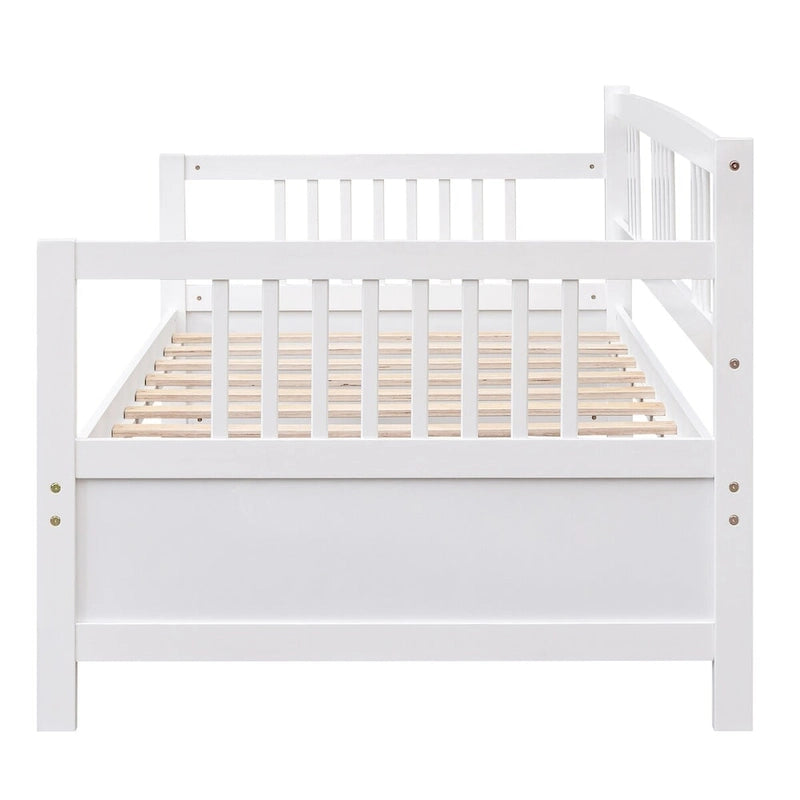 Lit de repos simple en bois massif avec espace de rangement