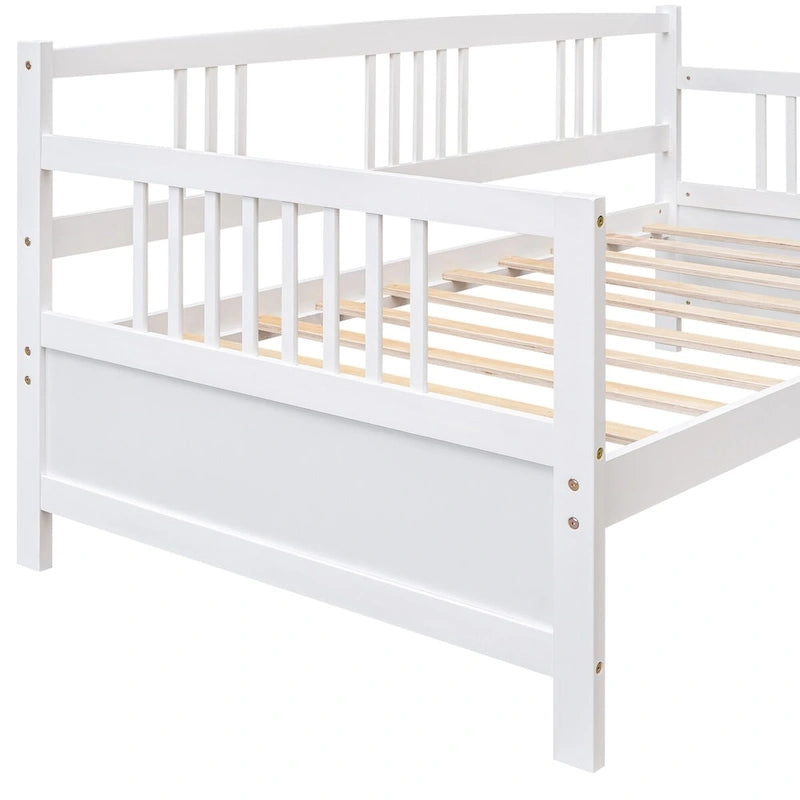 Lit de repos simple en bois massif avec espace de rangement