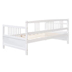Lit de repos simple en bois massif avec espace de rangement