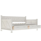 Lit de repos double en bois de style moderne et rustique décontracté