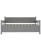 Lit de repos double en bois de style moderne et rustique décontracté