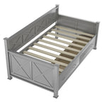 Lit de repos double en bois de style moderne et rustique décontracté