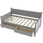 Lit de repos double en bois de style moderne et rustique décontracté