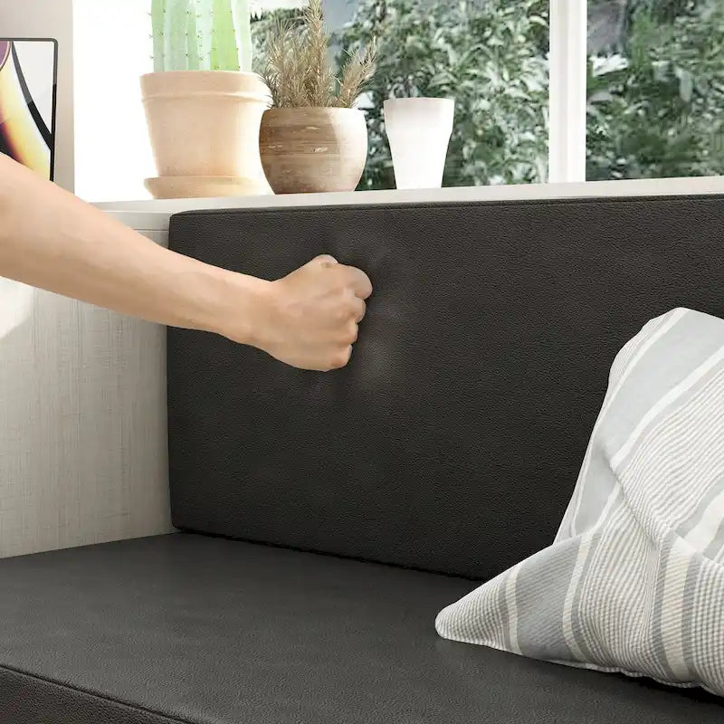 Banc de rangement pour chaussures avec siège rembourré et étagères réglables
