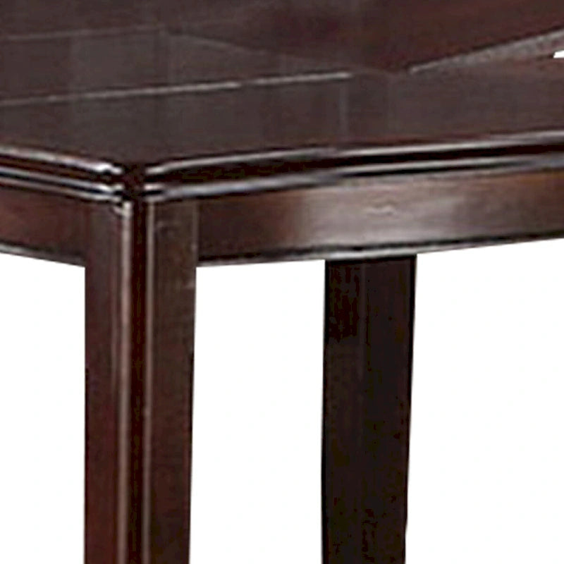 Table de salle à manger haute extensible de 52 pouces avec 2 rallonges papillon, bois brun