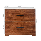 Meuble de rangement 2 tiroirs avec support pour imprimante