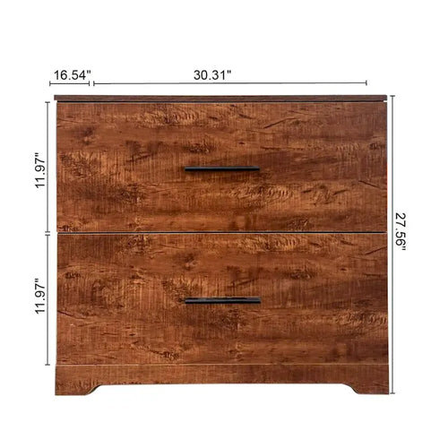 Meuble de rangement 2 tiroirs avec support pour imprimante