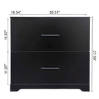 Meuble de rangement 2 tiroirs avec support pour imprimante