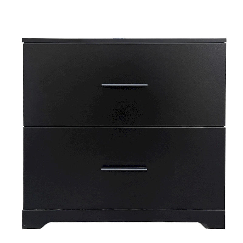 Meuble de rangement 2 tiroirs avec support pour imprimante