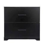 Meuble de rangement 2 tiroirs avec support pour imprimante
