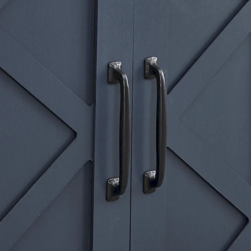Meuble TV de ferme de 58 po avec portes coulissantes de grange, convient aux téléviseurs jusqu'à 65 po
