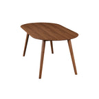 Table de salle à manger rectangulaire pour 6 – Bois massif avec plateau plaqué
