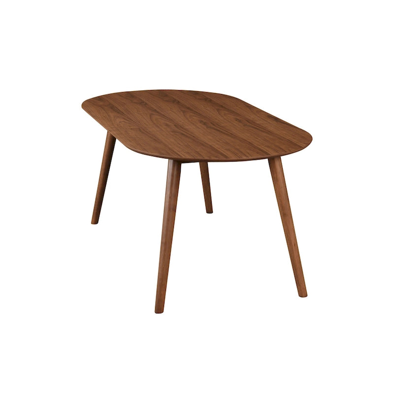 Table de salle à manger rectangulaire pour 6 – Bois massif avec plateau plaqué