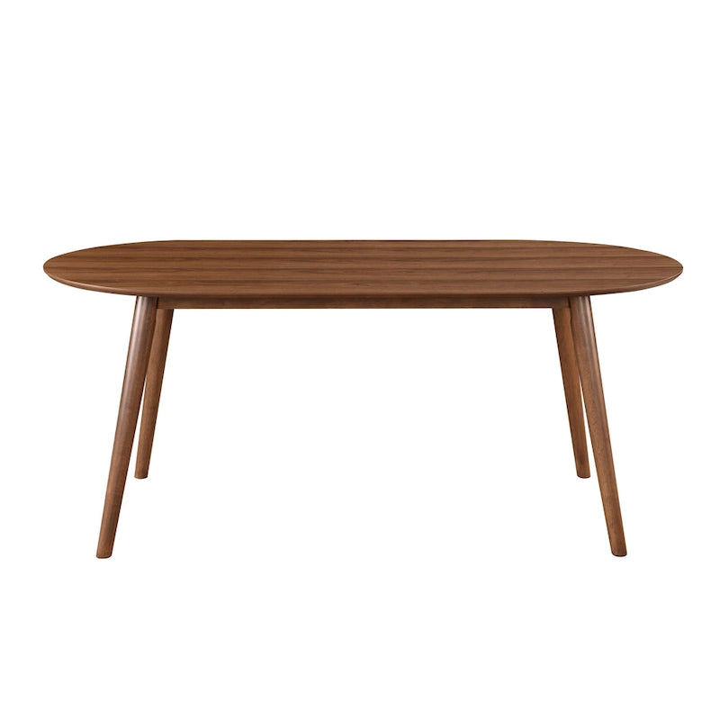 Table de salle à manger rectangulaire pour 6 – Bois massif avec plateau plaqué