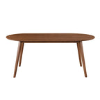 Table de salle à manger rectangulaire pour 6 – Bois massif avec plateau plaqué