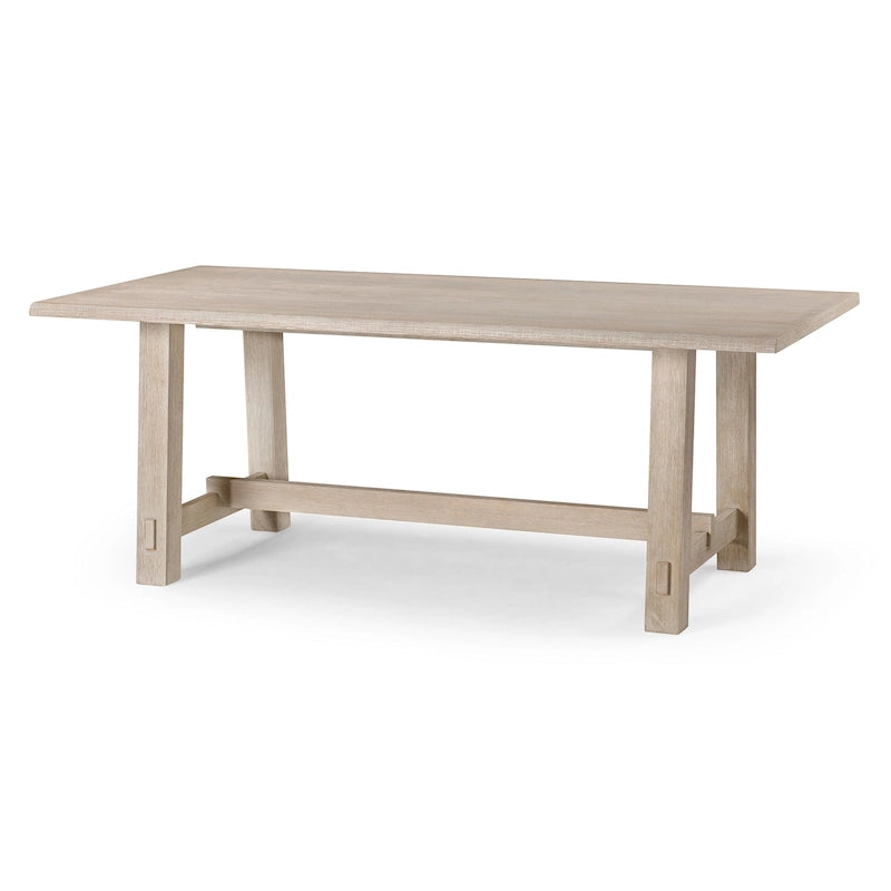Table à manger rectangulaire en bois, finition noire vieillie