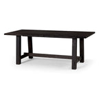  Yves Rectangular Wooden Dining Table in Weathered Black Finish