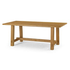 Table à manger rectangulaire en bois, finition noire vieillie