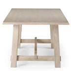 Table à manger rectangulaire en bois, finition noire vieillie