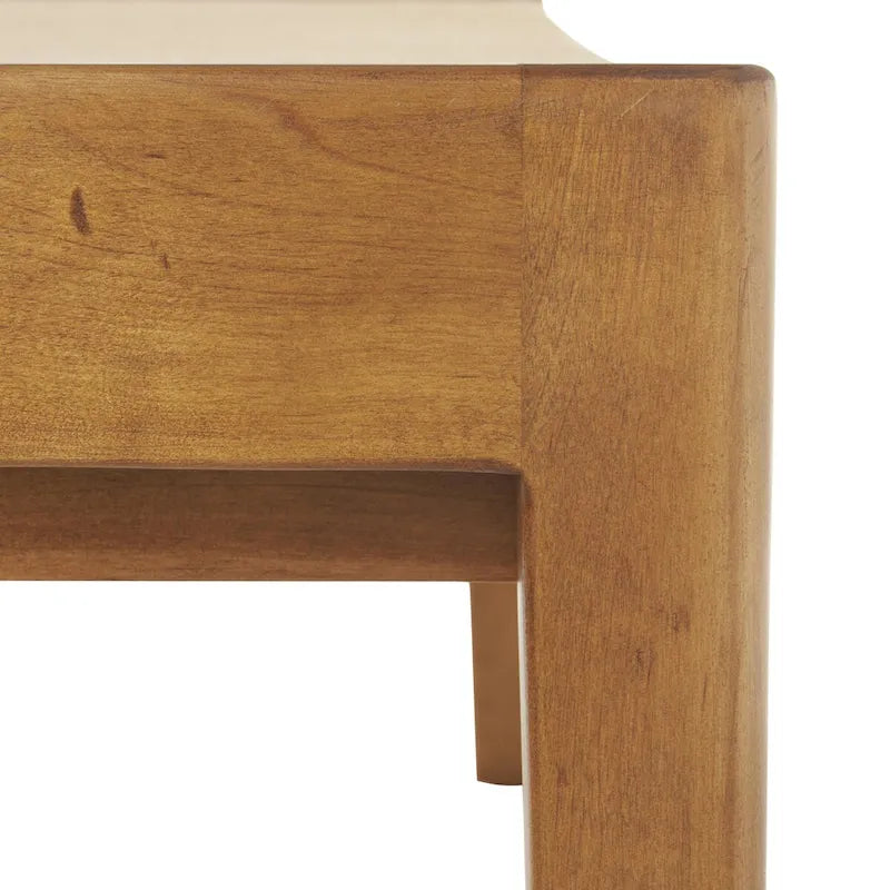 Banc d'intérieur traditionnel fait main en bois avec assise en corde tressée - Marron -