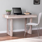 Bureau imitation marbre avec base géométrique