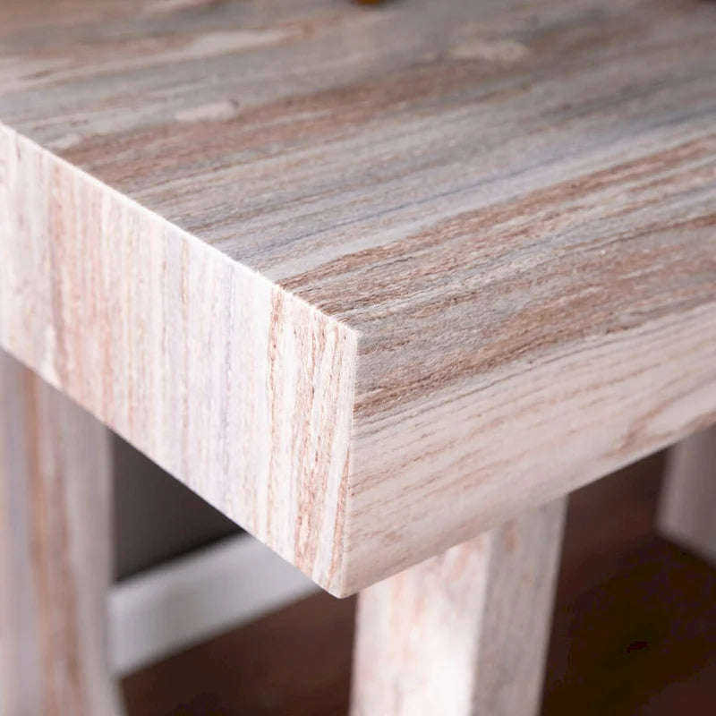 Bureau imitation marbre avec base géométrique