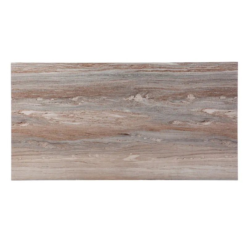 Bureau imitation marbre avec base géométrique